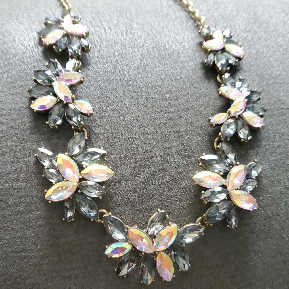 J.Crew Iridescent Crystal Floral Statement Necklace – NWT - Picture 2 of 6
